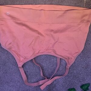 Peach Ribbed Bralette